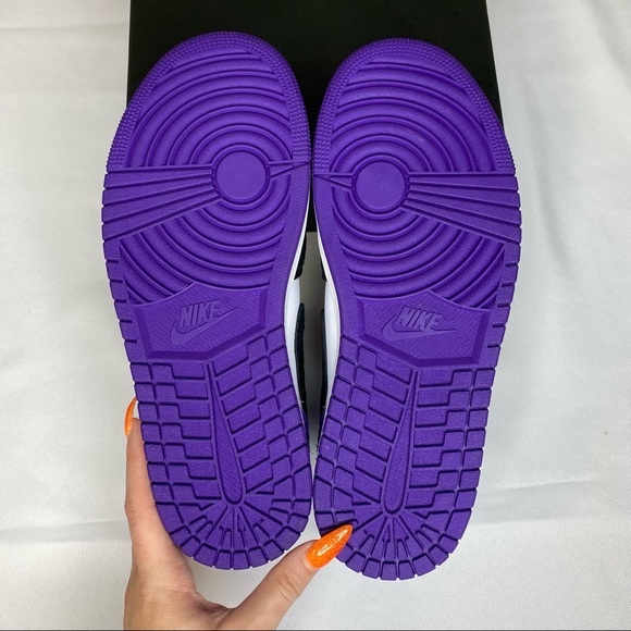 Mens Nike Air Jordan 1 Mid Court Purple New in Box size 8.5M 10W - Picture 2 of 6